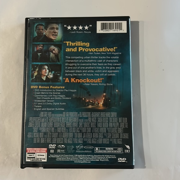 CRASH Sandra Bullock Don Cheadle Movie DVD Full Screen - Picture 2 of 4